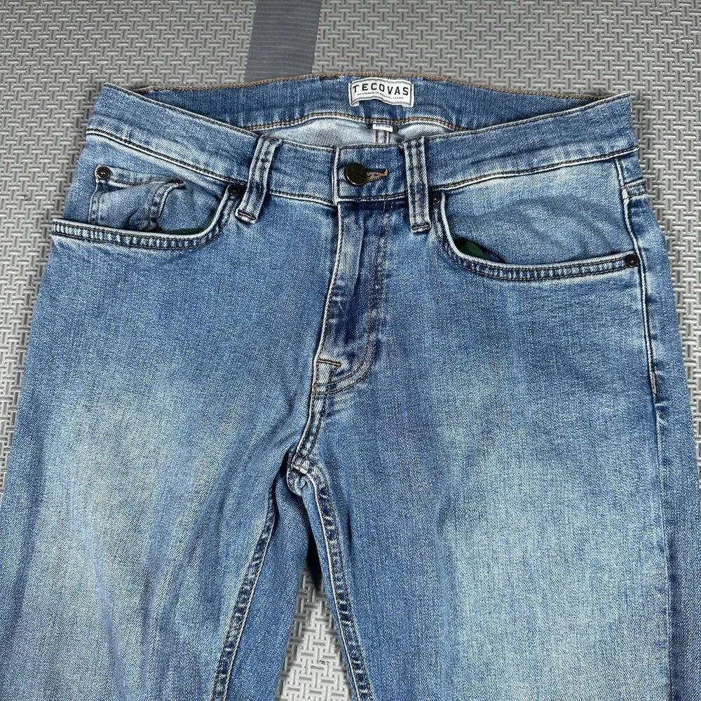 Tecovas Jeans Men's 30x30 Blue Slim Fit Light Wash Denim Stretch Western Cowboy